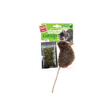 GiGwi Мышка с кармашком Игрушка для кошек, с кошачьей мятой – интернет-магазин Ле’Муррр