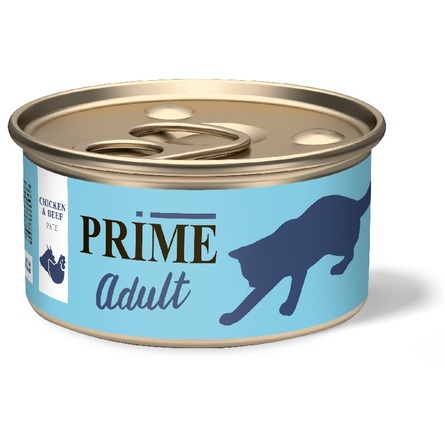 PRIME ADULT Паштет из курицы и говядины для кошек – интернет-магазин Ле’Муррр